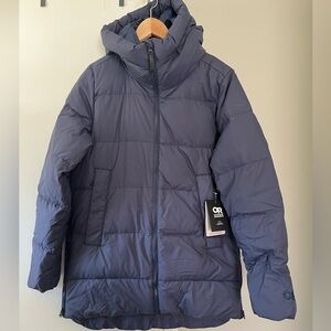 Outdoor Research Women's Coze Down Coat - Naval Blue - Size Small